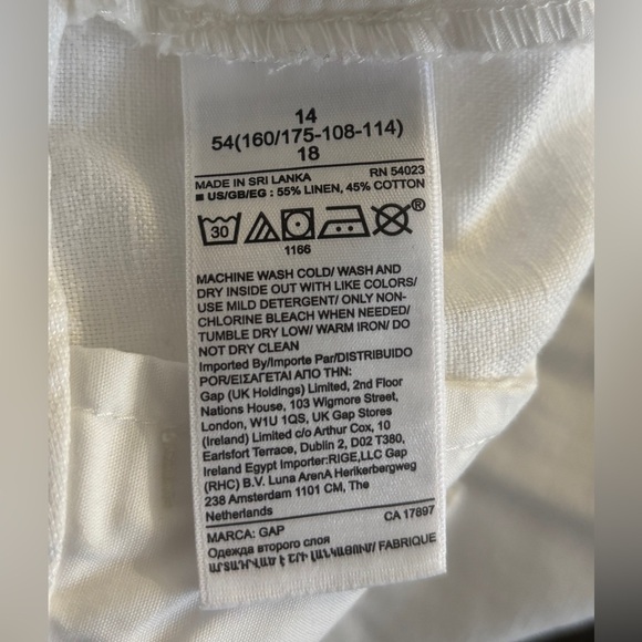 Old Navy Button Up Mens XL Hawaiian Shirt Linen White Resort Wear Island Vibes - Picture 9 of 10